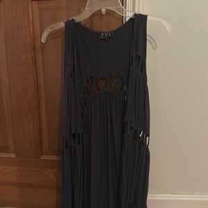 Pol size small Smokey grey sleeveless cardigan